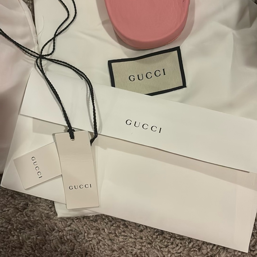 Gucci Perforated Gg Slides *Worn Once* - image 3